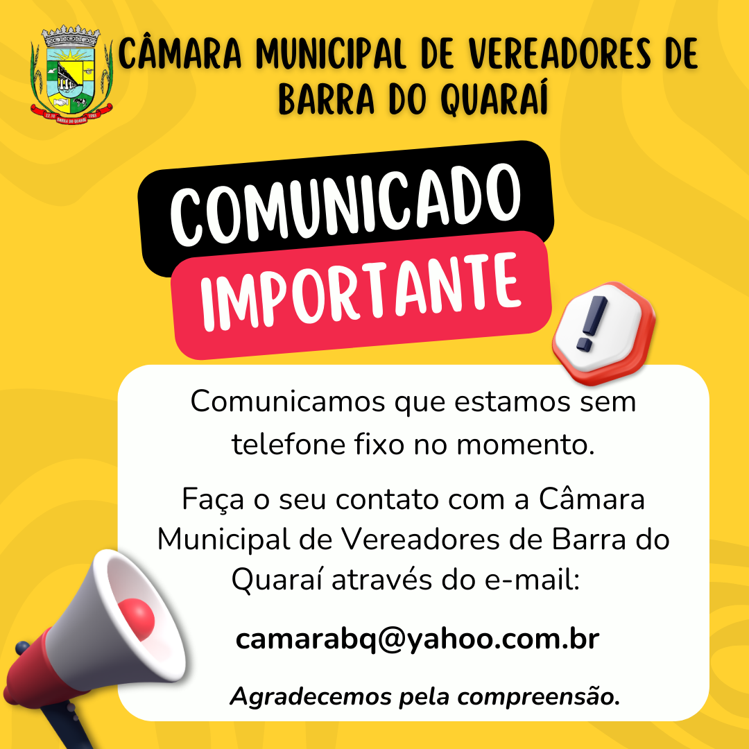 COMUNICADO: ESTAMOS SEM TELEFONE FIXO