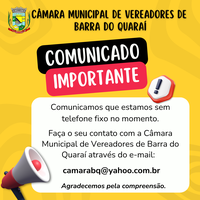 COMUNICADO: ESTAMOS SEM TELEFONE FIXO