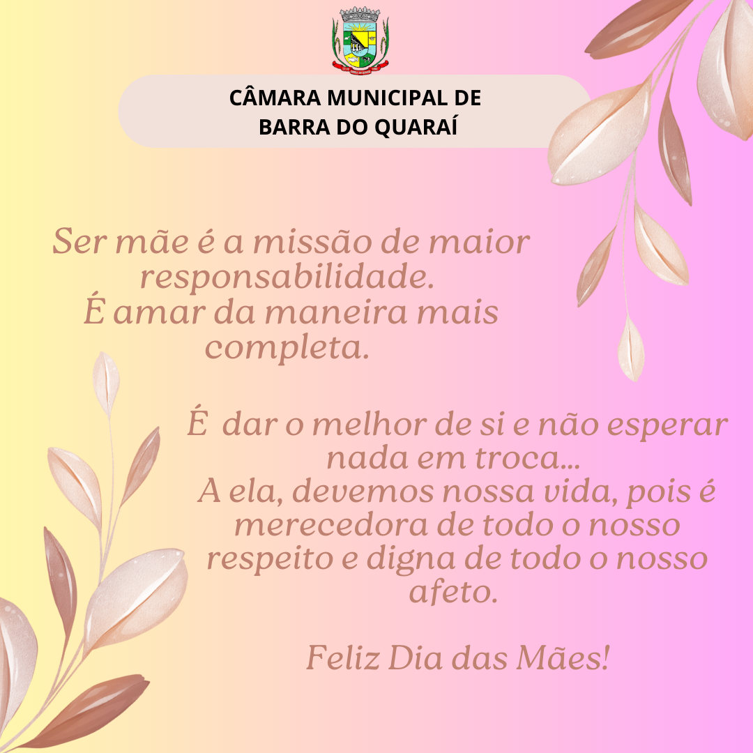 MENSAGEM DE DIA DAS MÃES