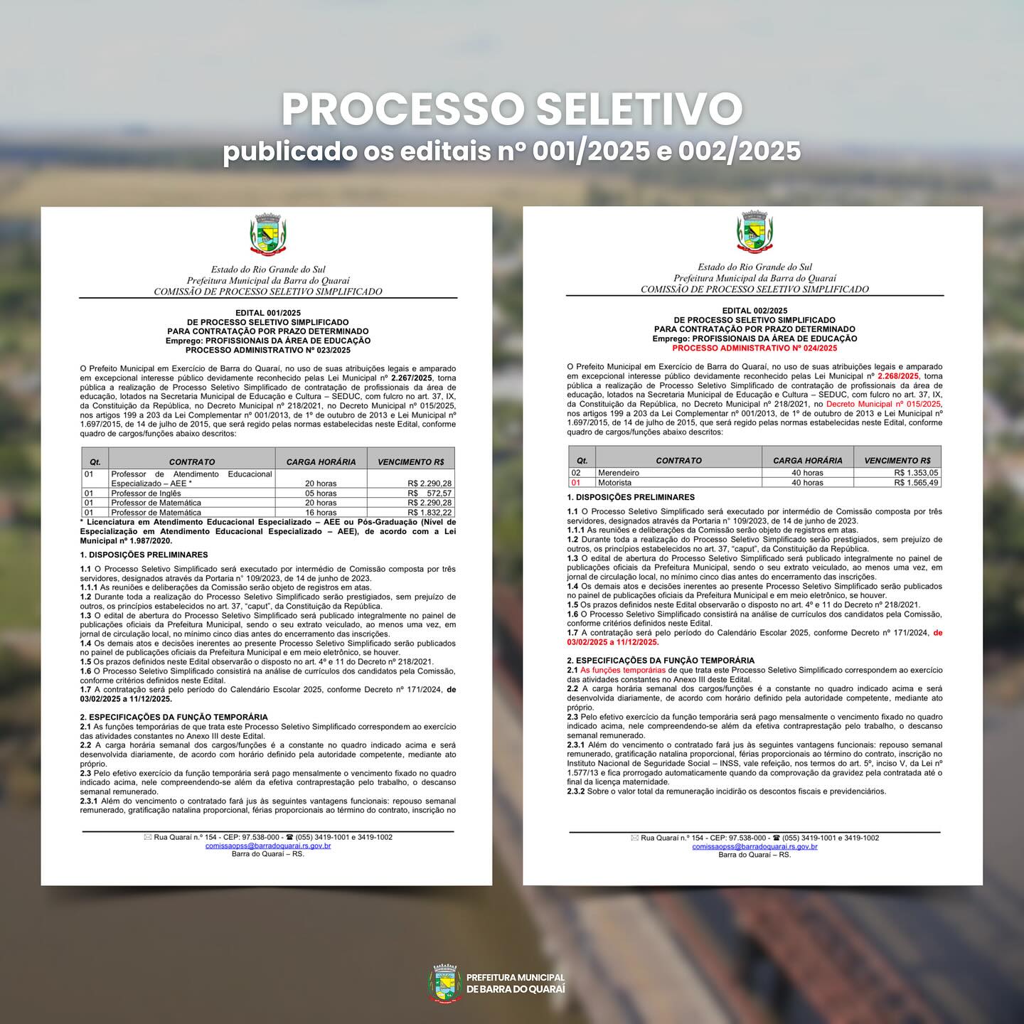 PROCESSO SELETIVO