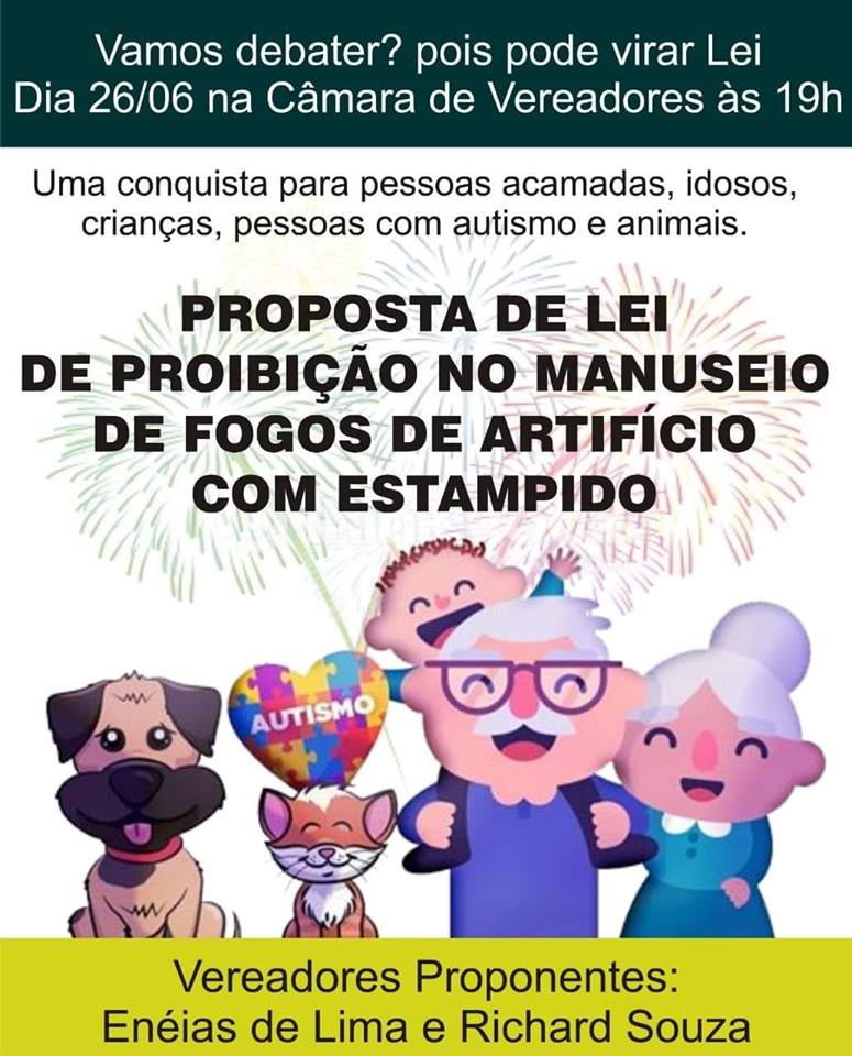 PROPOSTA DE LEI DE PROIBIÇÃO NO MANUSEIO DE FOGOS DE ARTIFÍCIO COM ESTAMPIDO